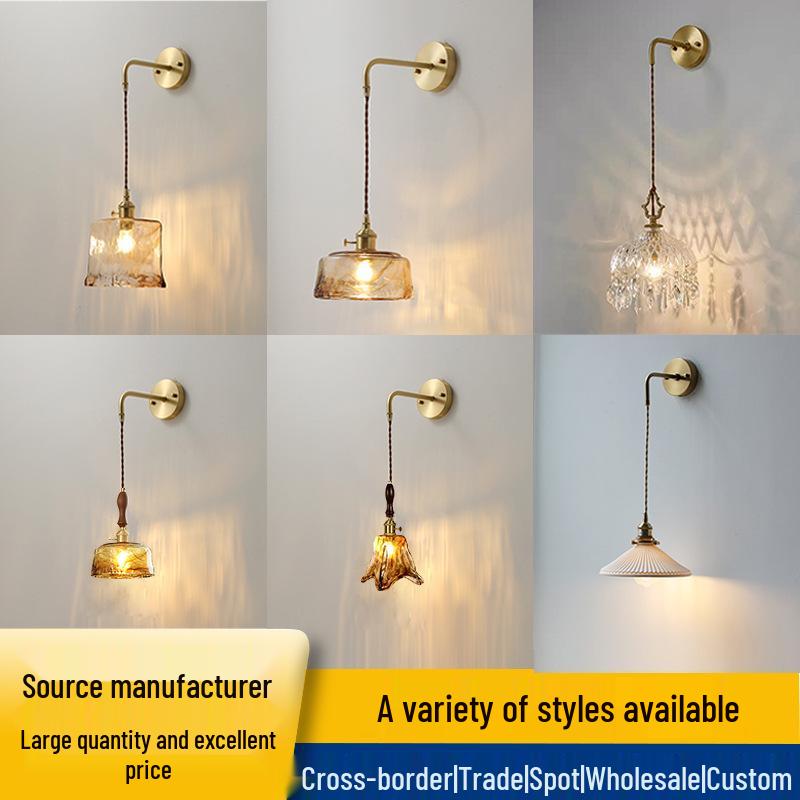 Elegant All-Copper Glass Wall Lamp: Creative Crystal Decor for Hotel Bedrooms and Staircases No Light Source
Elegant All-Copper Glass Wall Lamp: Creative Crystal Decor for Hotel Bedrooms and Staircases No Light Source