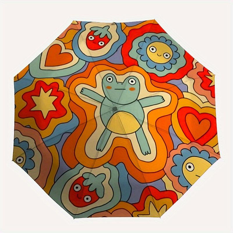 1pc Froggy Flowers Automatic Open/close Folding Compact Umbrella, 8-Rib Sturdy Canopy, Lightweight Portable, Everyday Use, Gift, 084
1pc Froggy Flowers Automatic Open/close Folding Compact Umbrella, 8-Rib Sturdy Canopy, Lightweight Portable, Everyday Use, Gift, 084
