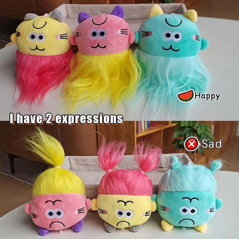 Creative Fun Plush Doll Keychain Two Expression Toy Pendant Cute Plush Doll Toy Kawaii Soft Stuffed Bag Decorations as the picture
Creative Fun Plush Doll Keychain Two Expression Toy Pendant Cute Plush Doll Toy Kawaii Soft Stuffed Bag Decorations as the picture