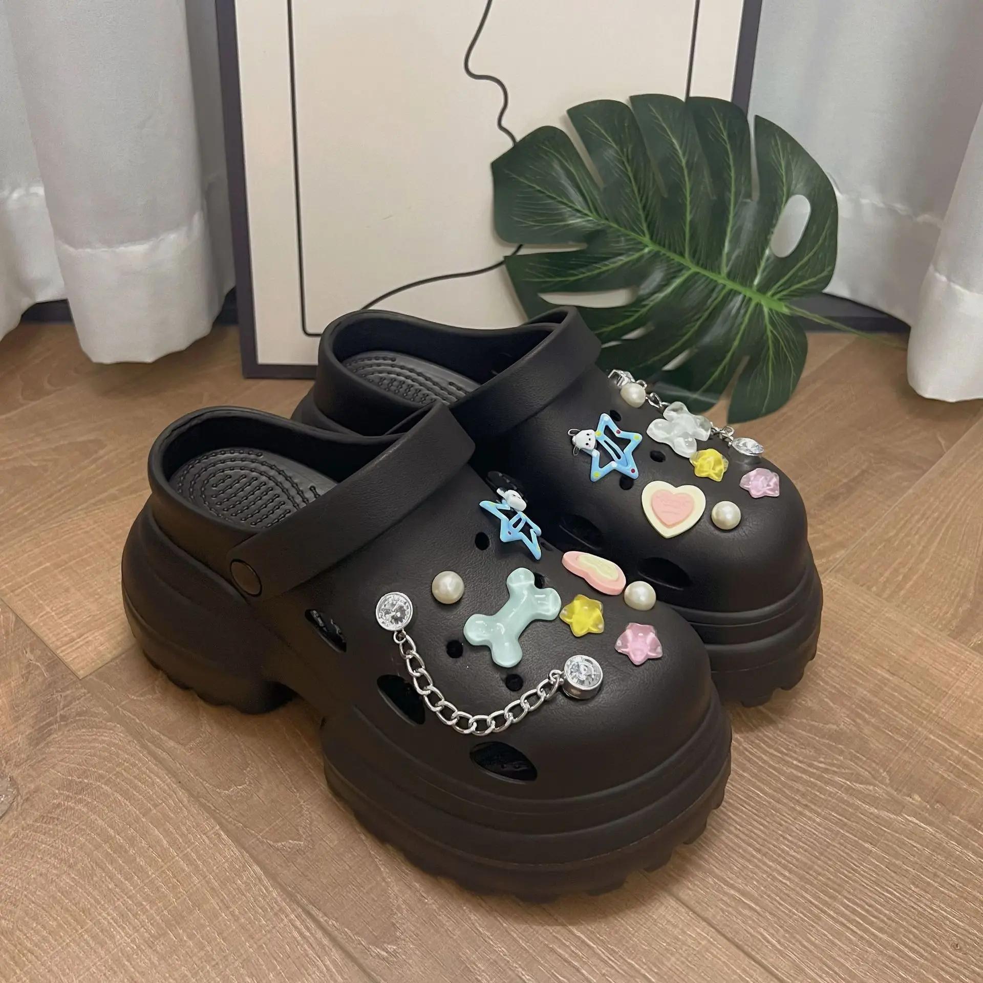 Новые женские сабо с толстой подошвой 10 см, водонепроницаемые тапочки на платформе для отдыха на природе, пляжные тапочки, женская садовая обувь, сандалии для отдыха на природе 34-35 чёрный
Новые женские сабо с толстой подошвой 10 см, водонепроницаемые тапочки на платформе для отдыха на природе, пляжные тапочки, женская садовая обувь, сандалии для отдыха на природе 34-35 чёрный