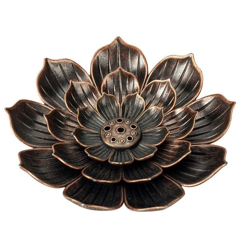 Simple Retro Exquisite Alloy Lotus Incense Burner 5-Hole Stick Holder Plate Buddhism Censer Bronze Ash Catcher Small Portable
Simple Retro Exquisite Alloy Lotus Incense Burner 5-Hole Stick Holder Plate Buddhism Censer Bronze Ash Catcher Small Portable
