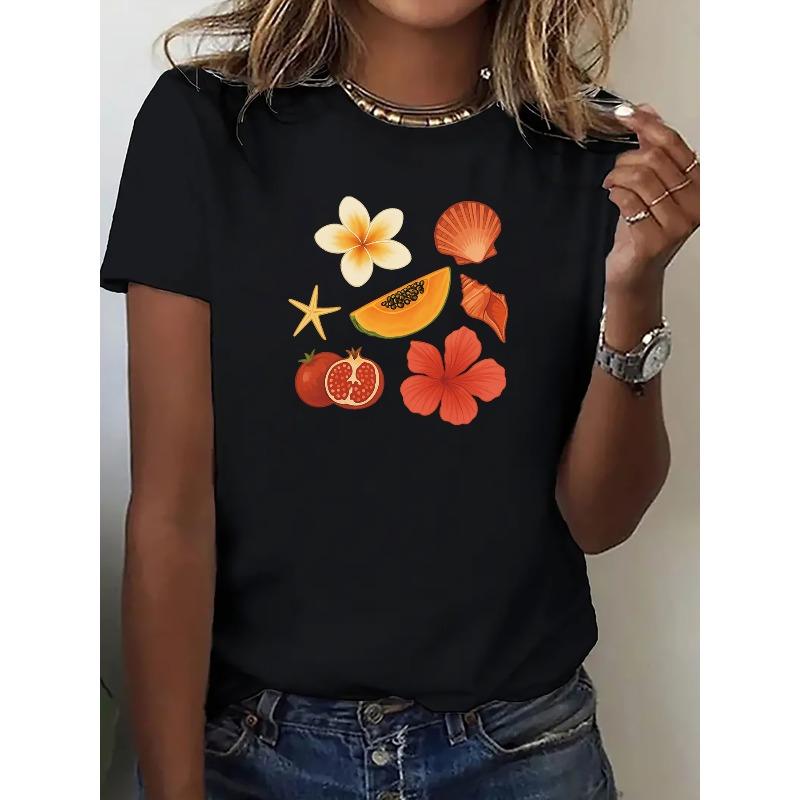 Single-piece Women s Printed Short-sleeve T-shirt, Trendy Printed T-shirt with Round Neck for Women, Featuring Papaya 4XL чорний
Single-piece Women s Printed Short-sleeve T-shirt, Trendy Printed T-shirt with Round Neck for Women, Featuring Papaya 4XL чорний