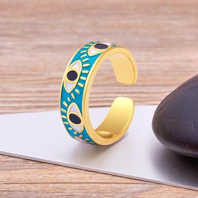 Trendy Handmade Enamel Multi-Colors Stackable Band Ring Women Gold Plated Dripping Oil 9 Colors Evil Eye Rainbow Ring Adjustable світло-синій колір
Trendy Handmade Enamel Multi-Colors Stackable Band Ring Women Gold Plated Dripping Oil 9 Colors Evil Eye Rainbow Ring Adjustable світло-синій колір