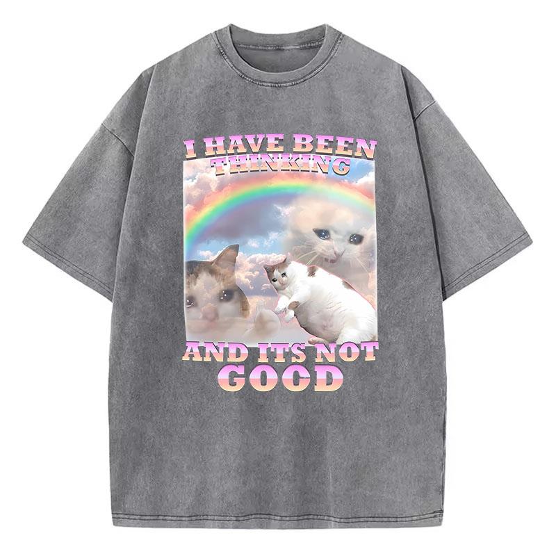Funny Rainbow Cat Retro T Shirt Vintage Washed Cotton T-Shirt Graphic Tee Casual Streetwear Spring Summer 3XL
Funny Rainbow Cat Retro T Shirt Vintage Washed Cotton T-Shirt Graphic Tee Casual Streetwear Spring Summer 3XL