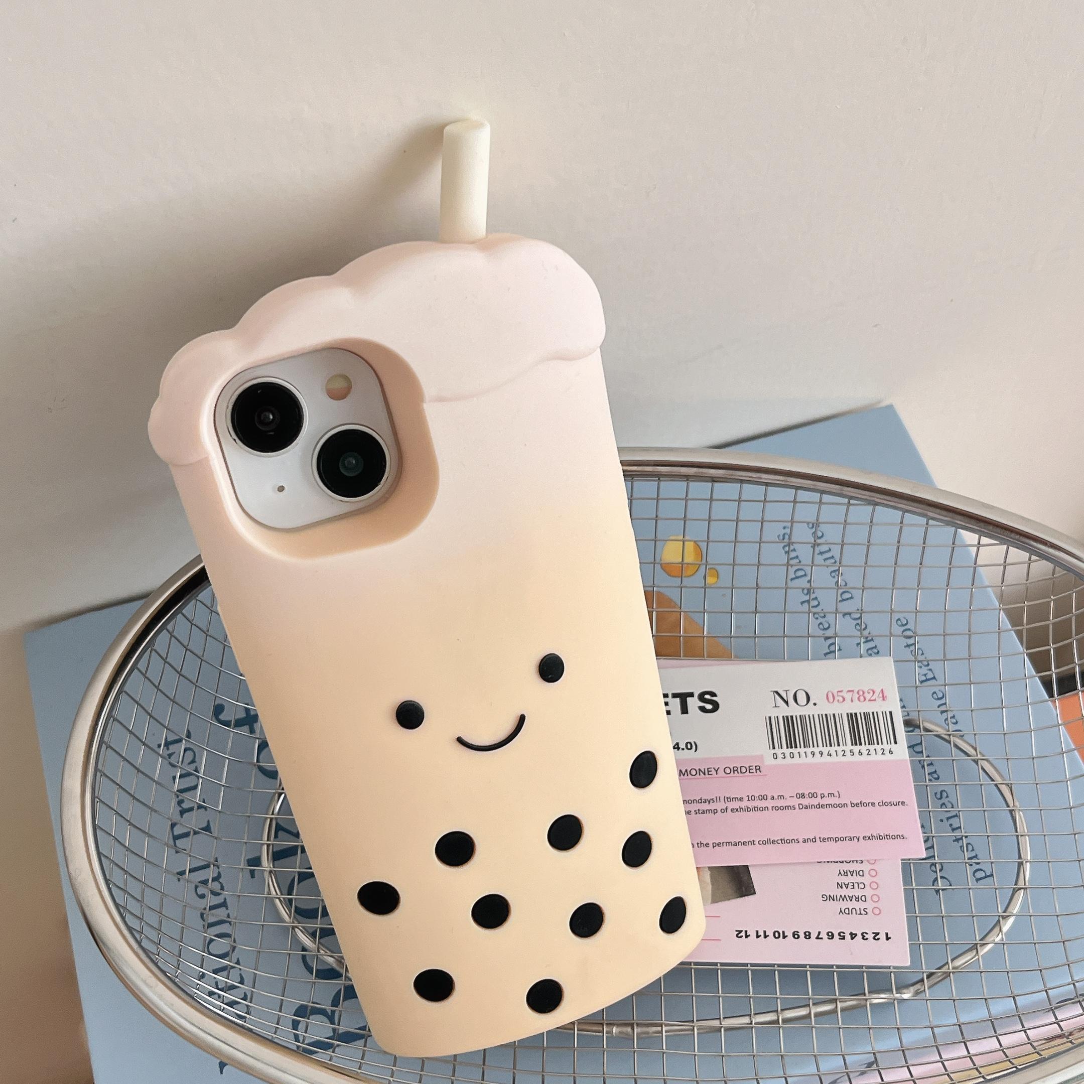 For iPhone 15 Silicone Case Cute 3D Pearl Milk Tea Style Shockproof Phone Back Cover White
For iPhone 15 Silicone Case Cute 3D Pearl Milk Tea Style Shockproof Phone Back Cover White
