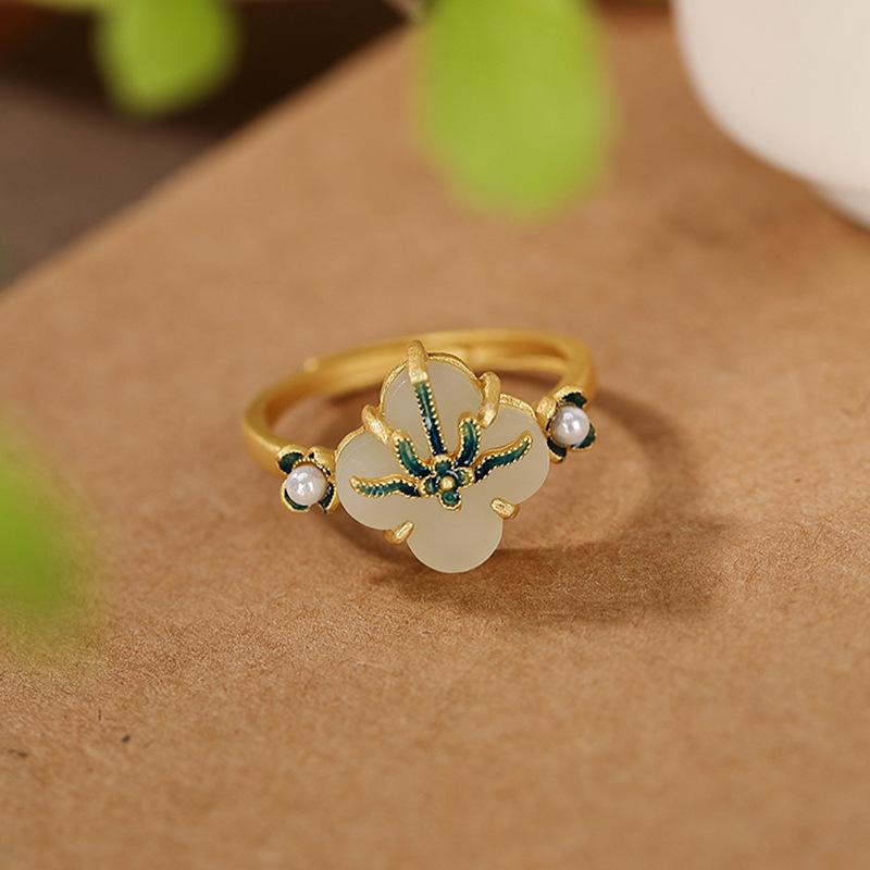925 Sterling Silver 18K Gold Plated Enamel Jade Plants Flower Jewelry Set for Women Wedding Party Jewelry for Girls Friend Gift Silver Plated
925 Sterling Silver 18K Gold Plated Enamel Jade Plants Flower Jewelry Set for Women Wedding Party Jewelry for Girls Friend Gift Silver Plated