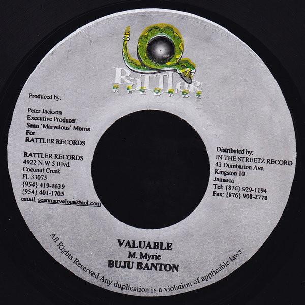 7inch Record BUJU BANTON - Valuable none Rattler Records 2003 Jamaica Reggae, Ska & Dub Used
7inch Record BUJU BANTON - Valuable none Rattler Records 2003 Jamaica Reggae, Ska & Dub Used