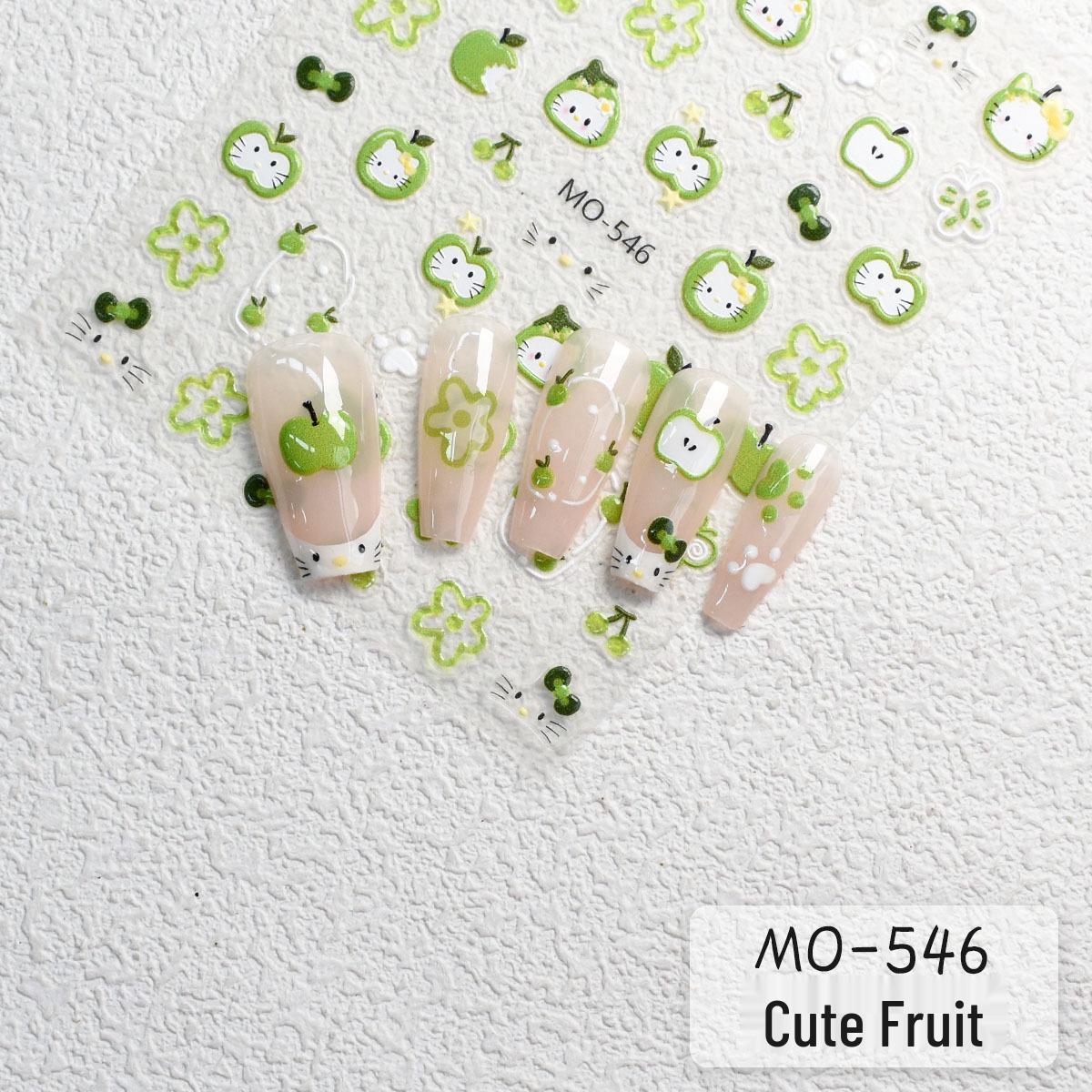 Embossed 3D Fruit Nail Stickers - Lemon, Red Apple, Cherry, Green Apple Designs
Embossed 3D Fruit Nail Stickers - Lemon, Red Apple, Cherry, Green Apple Designs