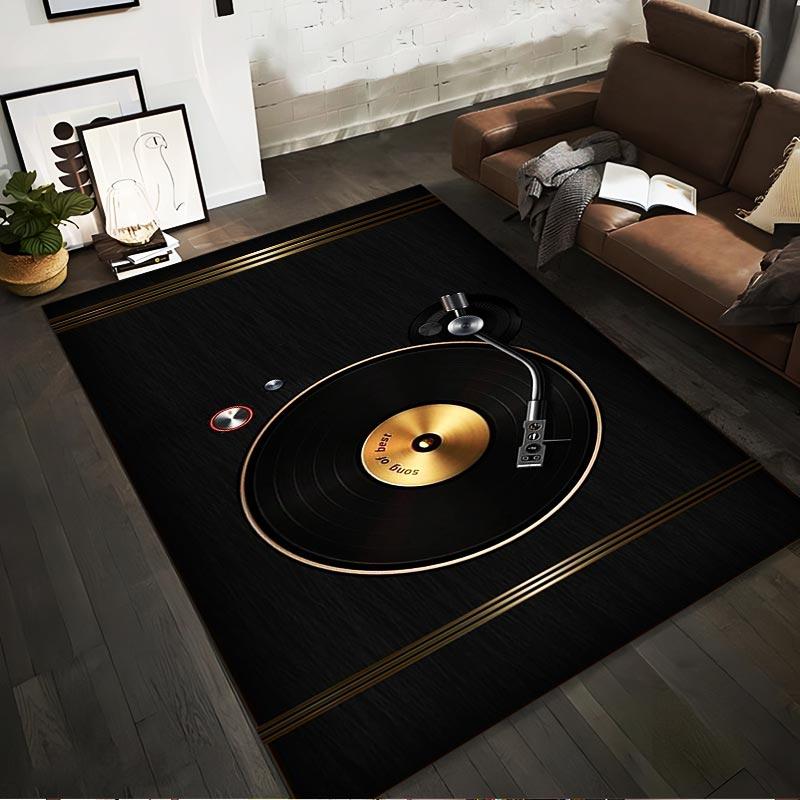 Retro Vinyl Record Style Carpet with Black and Gold Design for Home Decor Suitable for use as an anti-slip for living room bedroom sofas 40x60cm( 15x23in )
Retro Vinyl Record Style Carpet with Black and Gold Design for Home Decor Suitable for use as an anti-slip for living room bedroom sofas 40x60cm( 15x23in )