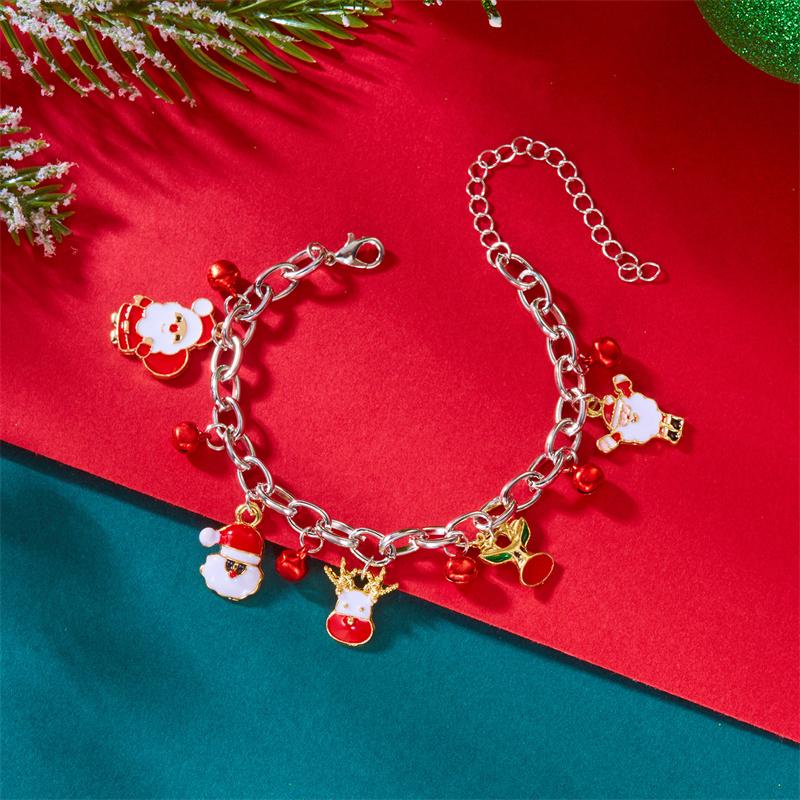 Dainty Christmas Elk Bell Zircon Bracelet for Women Girls Cartoon Xmas Tree Snowflake Cane Stockings Chain Festival Zircon Gift
Dainty Christmas Elk Bell Zircon Bracelet for Women Girls Cartoon Xmas Tree Snowflake Cane Stockings Chain Festival Zircon Gift