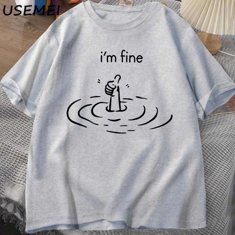 I m Fine Back Print T-shirt Men Funny Mental Health T Shirt Humor Cotton Short Sleeves Loose Tshirt Loose Fashion Tees XXL сірий
I m Fine Back Print T-shirt Men Funny Mental Health T Shirt Humor Cotton Short Sleeves Loose Tshirt Loose Fashion Tees XXL сірий