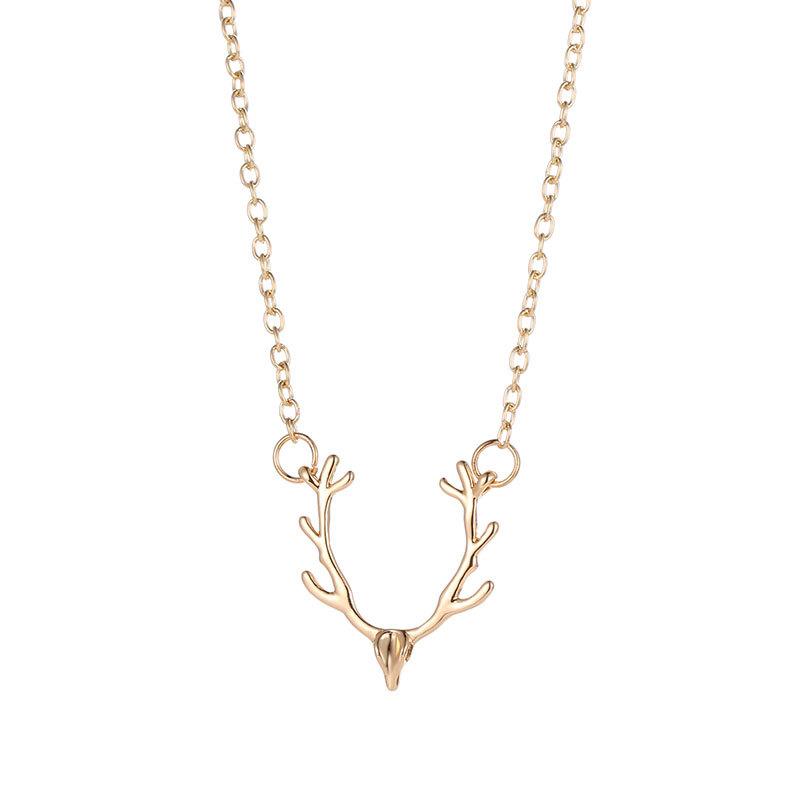 Cute Elk Deer Antlers Pendant Necklace Women Gold Color Origami Geometric Animal Necklace For Christmas Gifts Girls Jewelry
Cute Elk Deer Antlers Pendant Necklace Women Gold Color Origami Geometric Animal Necklace For Christmas Gifts Girls Jewelry