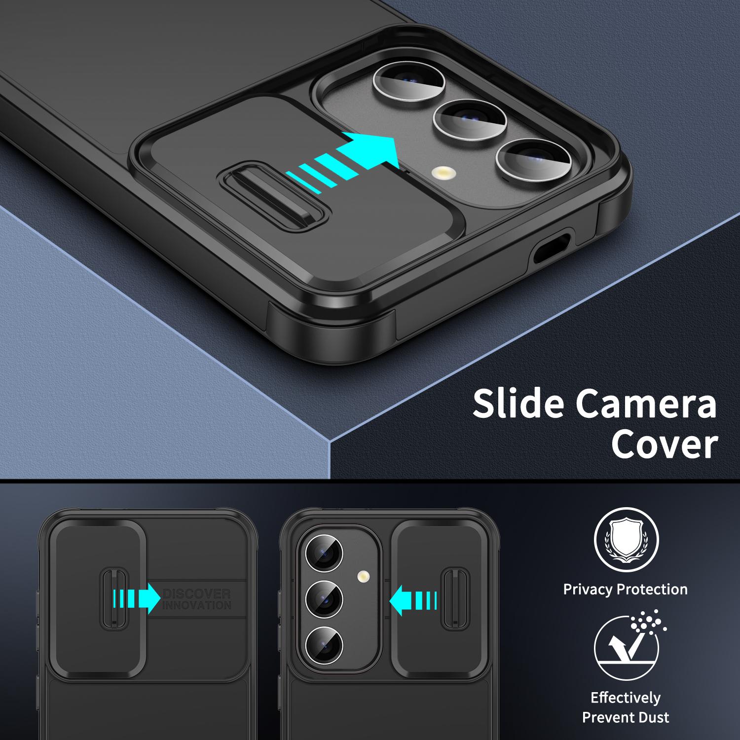 For Samsung Galaxy A25 5G (Global) (161.0 x 76.5 x 8.3mm) Case PC+TPU Phone Case with Slide Camera Cover Black
For Samsung Galaxy A25 5G (Global) (161.0 x 76.5 x 8.3mm) Case PC+TPU Phone Case with Slide Camera Cover Black