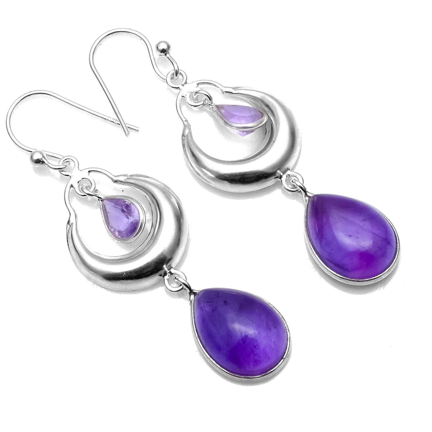 Amethyst Gemstone Earrings Solid 925 Sterling Silver Handmade Earrings Jewelry Gift For Women And Girls E-1405
Amethyst Gemstone Earrings Solid 925 Sterling Silver Handmade Earrings Jewelry Gift For Women And Girls E-1405