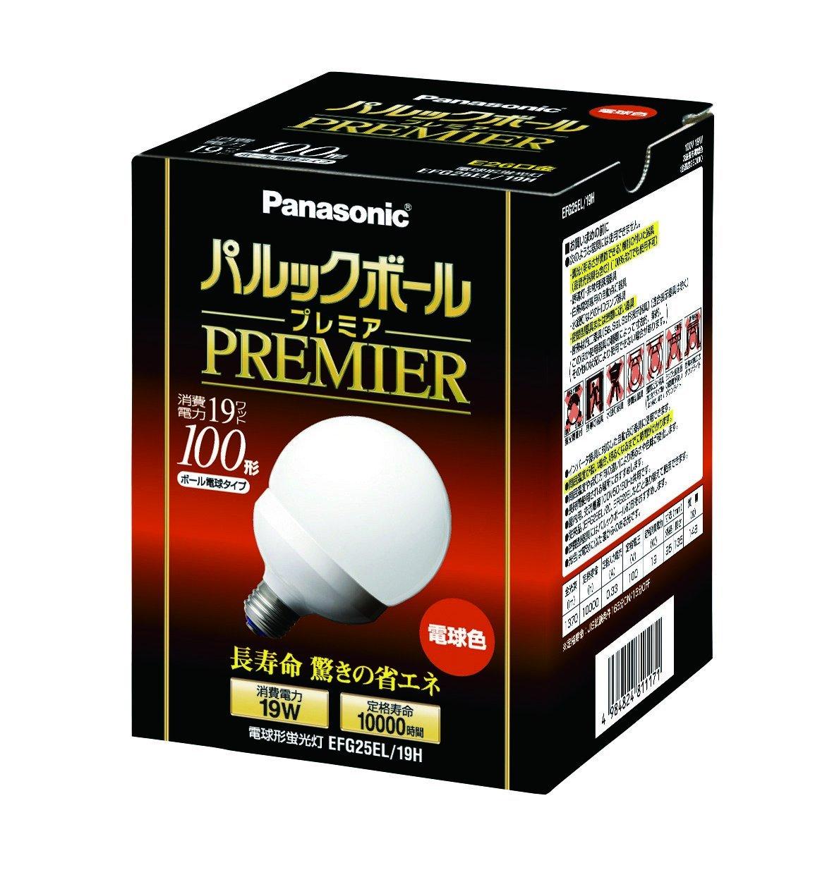 Panasonic Palook Ball Premier G25 type light bulb color 100 light bulb type Base diameter 26mm 1370 lm EFG25EL19H
Panasonic Palook Ball Premier G25 type light bulb color 100 light bulb type Base diameter 26mm 1370 lm EFG25EL19H