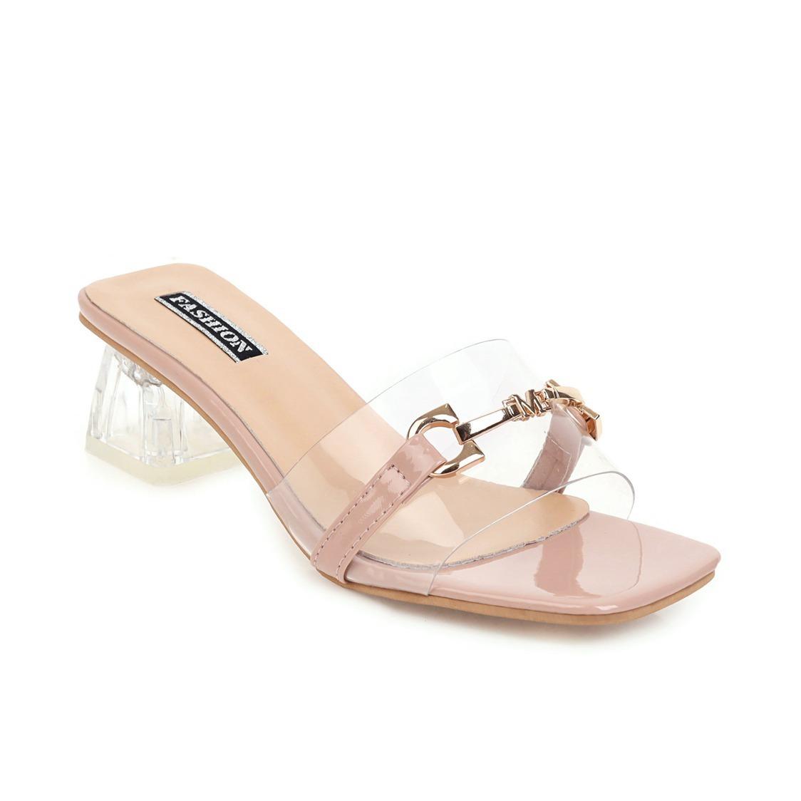 Новая летняя корейская версия прозрачных женских тапочек с одним словом, модные хрустальные тапочки с металлической цепочкой на высоком каблуке 40 розовый
Новая летняя корейская версия прозрачных женских тапочек с одним словом, модные хрустальные тапочки с металлической цепочкой на высоком каблуке 40 розовый