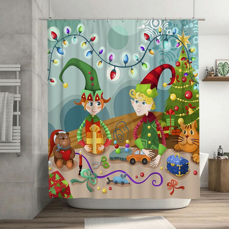 Tu Christmas Shower Curtain Festive Holiday Decor Bathroom Set Holiday Themed Waterproof Fabric Backdrop Xmas Party Supplies W60H190(CM)-1 Pcs
Tu Christmas Shower Curtain Festive Holiday Decor Bathroom Set Holiday Themed Waterproof Fabric Backdrop Xmas Party Supplies W60H190(CM)-1 Pcs
