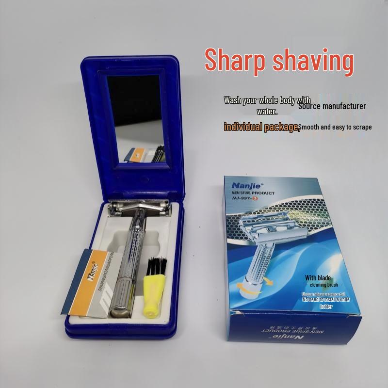Classic Double-Edged Shaving Razor with Holder and Blades белый
Classic Double-Edged Shaving Razor with Holder and Blades белый