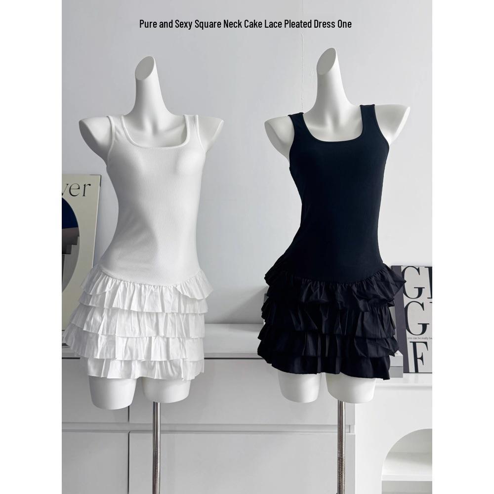 Women s Spring Slimming Knitted Dress - White Square Neck Spaghetti Strap Waist-Hugging Short Skirt L (recommended for 100-110 jin) белый
Women s Spring Slimming Knitted Dress - White Square Neck Spaghetti Strap Waist-Hugging Short Skirt L (recommended for 100-110 jin) белый