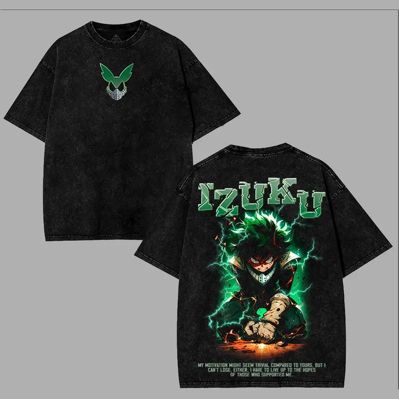 Manga My Hero Academia T-shirt Men Women Clothing Midoriya Izuku Graphic Short Sleeve Tees Tops Vintage Washed Cotton T Shirt XXL чорний
Manga My Hero Academia T-shirt Men Women Clothing Midoriya Izuku Graphic Short Sleeve Tees Tops Vintage Washed Cotton T Shirt XXL чорний