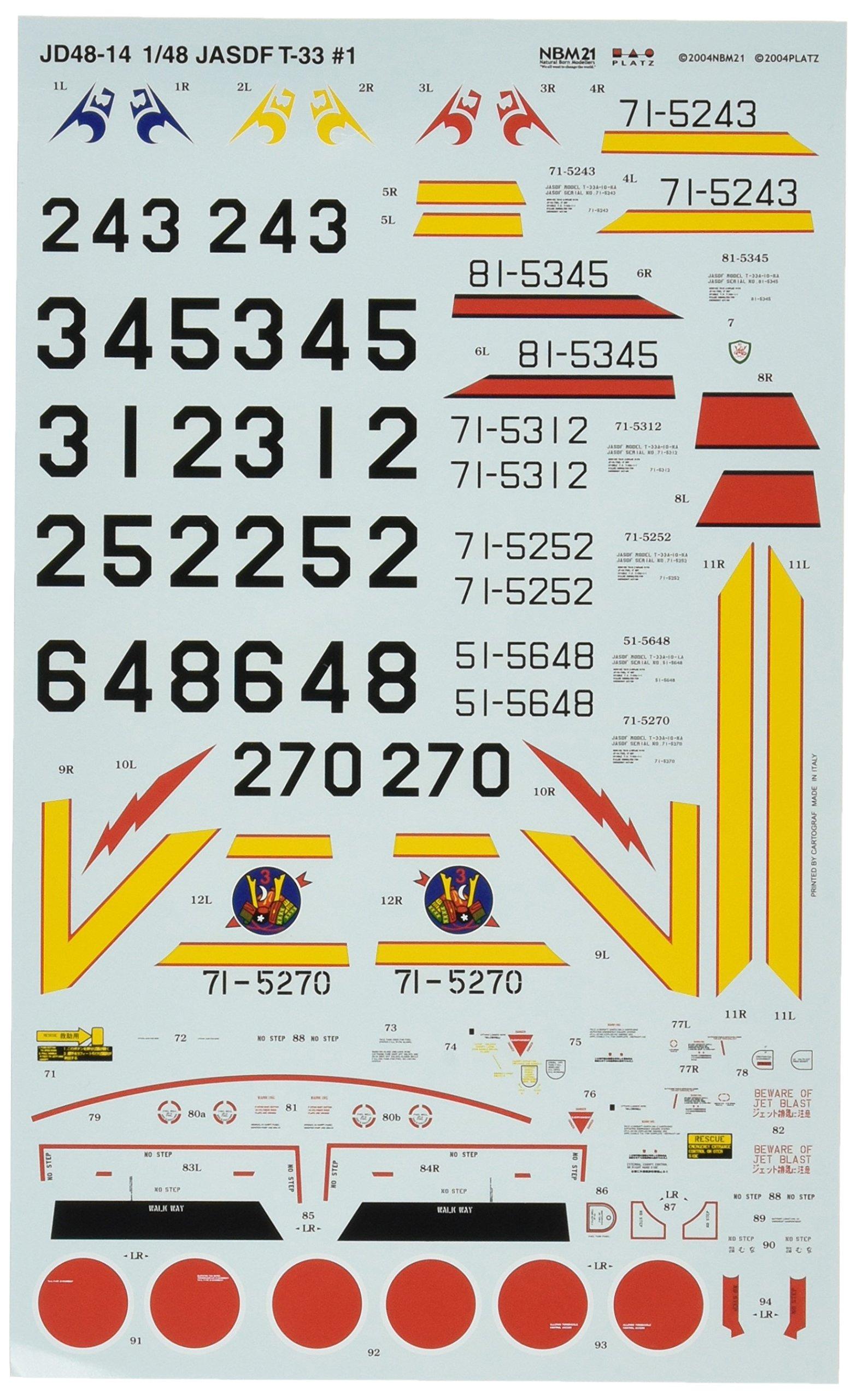 Пластиковые детали для модели Platts Air Force History Decal 1/48 Self-Defense T-33 #1 JD48-14
Пластиковые детали для модели Platts Air Force History Decal 1/48 Self-Defense T-33 #1 JD48-14