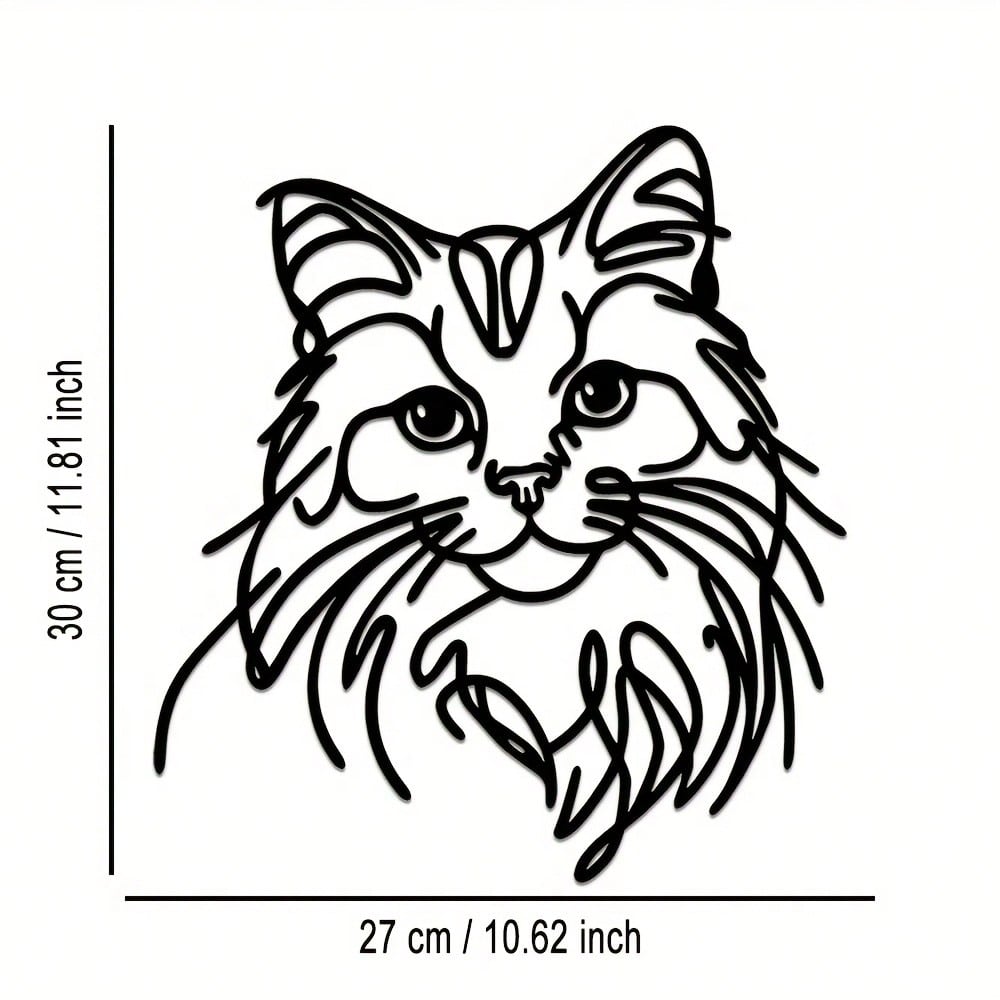 Metal Cat Wire Wall Art Minimalist Home Decor for Living Room Bedroom Garden Durable Indoor Outdoor Hanging Ornament 24x30
Metal Cat Wire Wall Art Minimalist Home Decor for Living Room Bedroom Garden Durable Indoor Outdoor Hanging Ornament 24x30