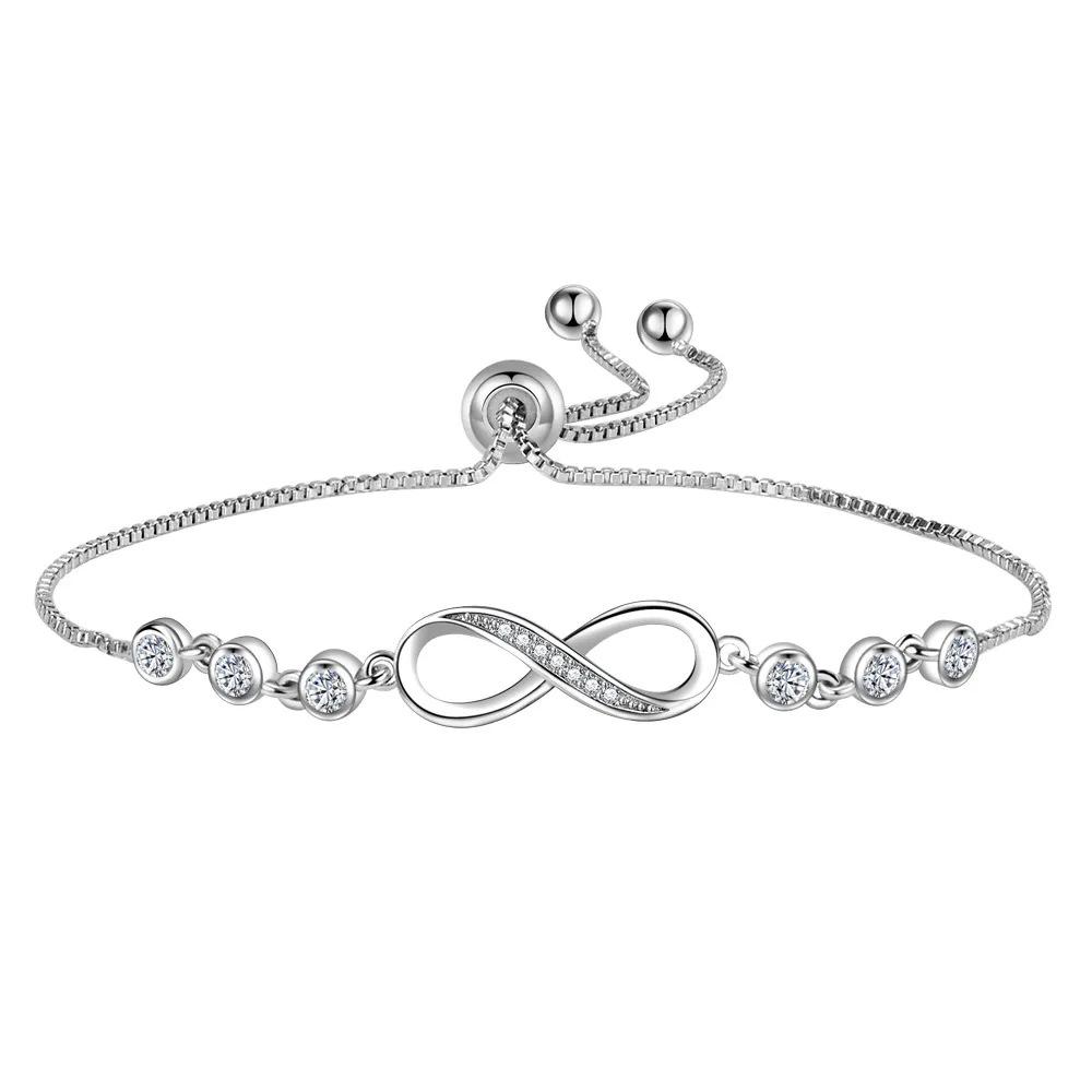 Holiday Gift Adjustable Bracelet Ladies Box Chain Alphabet Bracelet Diamond Infinity Symbol Bracelet Strip
Holiday Gift Adjustable Bracelet Ladies Box Chain Alphabet Bracelet Diamond Infinity Symbol Bracelet Strip