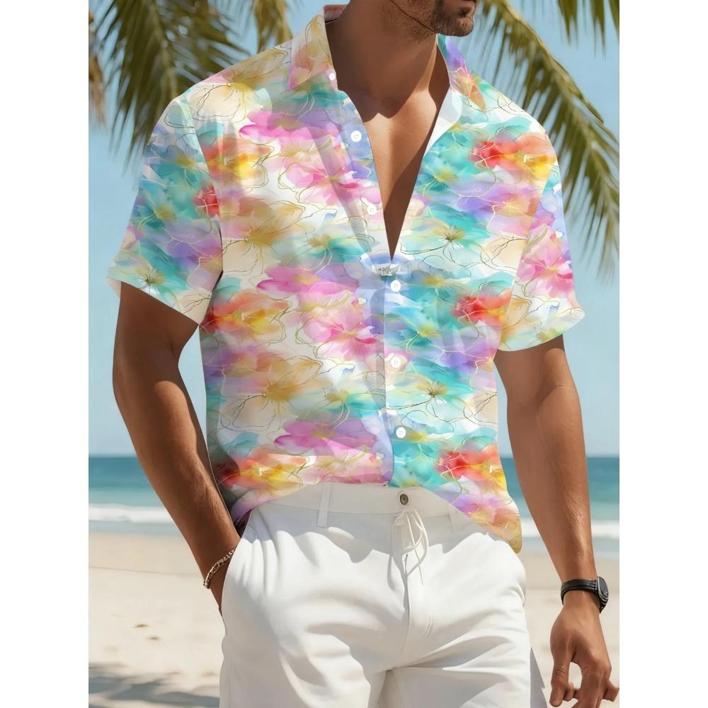Summer Men s Stylish Beach Shirt Hawaiian Style Casual Man Short Sleeve Fashion Print Breathable Party Outfit Tops S
Summer Men s Stylish Beach Shirt Hawaiian Style Casual Man Short Sleeve Fashion Print Breathable Party Outfit Tops S