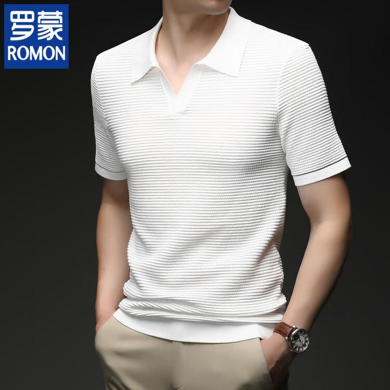 Romon Men s Seagull Collar Knitted Short-Sleeve T-Shirt 2XL
Romon Men s Seagull Collar Knitted Short-Sleeve T-Shirt 2XL