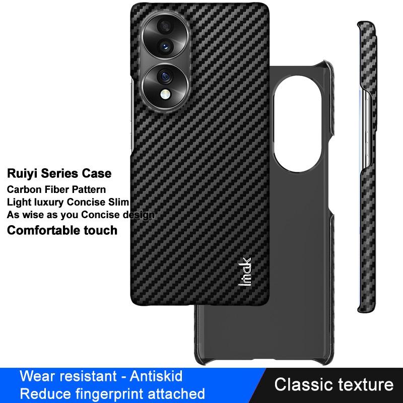 IMAK Ruiyi Series Carbon Fiber Texture Phone Case for Honor 70 5G,Anti-scratch PU Leather Coated PC Back Cover A
IMAK Ruiyi Series Carbon Fiber Texture Phone Case for Honor 70 5G,Anti-scratch PU Leather Coated PC Back Cover A
