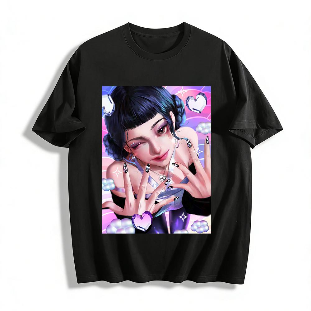 Sweet Cool Girl Style Love Diamond Double Bun Girl Print Top Trendy Street Loose Casual T-Shirt Pure cotton T-shirt XXS
Sweet Cool Girl Style Love Diamond Double Bun Girl Print Top Trendy Street Loose Casual T-Shirt Pure cotton T-shirt XXS