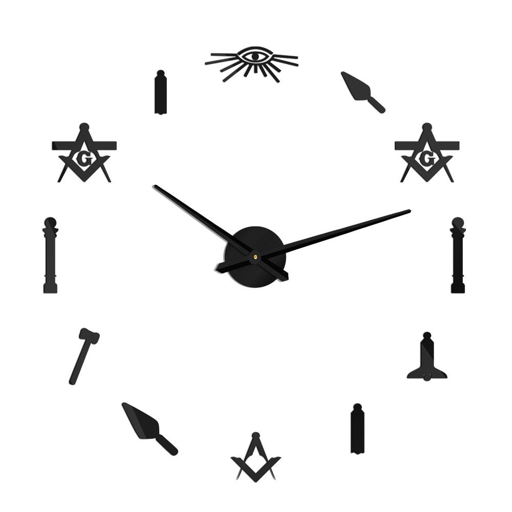 Masonic Symbols DIY Wall Stickers Large Wall Clock Freemasonry Home Decor Watch Freemason Mason Silent Quartz Clock Masonry Gift (Black,27 Inch) чорний
Masonic Symbols DIY Wall Stickers Large Wall Clock Freemasonry Home Decor Watch Freemason Mason Silent Quartz Clock Masonry Gift (Black,27 Inch) чорний