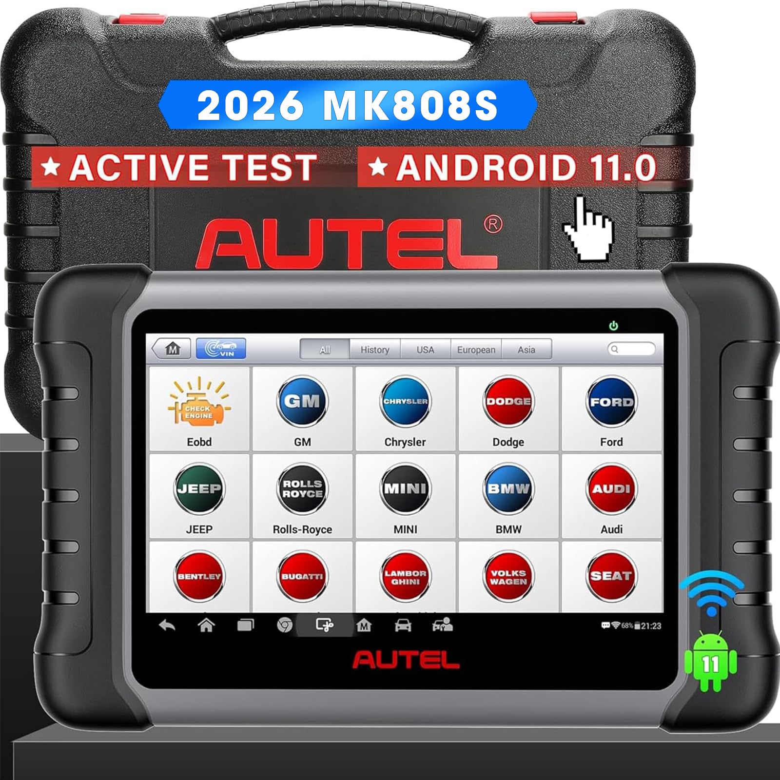 Autel MaxiCOM MK808S OBD2 Автомобільний діагностичний інструмент, Японська мова, Активний тест, Понад 28 функцій обслуговування, Повна діагностика систем, IMMO/EPB/BMS/SA
Autel MaxiCOM MK808S OBD2 Автомобільний діагностичний інструмент, Японська мова, Активний тест, Понад 28 функцій обслуговування, Повна діагностика систем, IMMO/EPB/BMS/SA