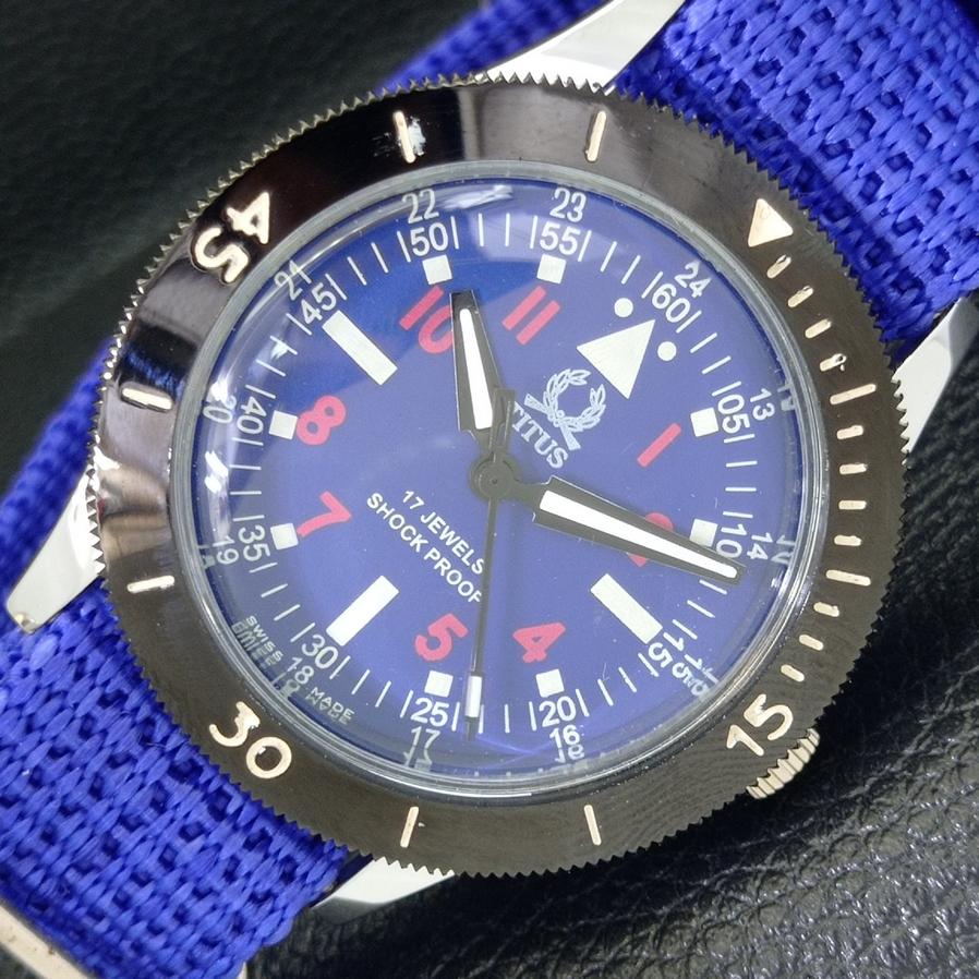 40MM REFURBISHED TITUS TURNABLE BEZEL SWISS MENS BLUE DIAL WATCH 430507-2 R103-a430507
40MM REFURBISHED TITUS TURNABLE BEZEL SWISS MENS BLUE DIAL WATCH 430507-2 R103-a430507