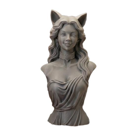 Cat Ear Women Figurine 3D Printed Female Bust Sculpture for Living Room Office Desk Bookshelf Home Decor темно-серого
Cat Ear Women Figurine 3D Printed Female Bust Sculpture for Living Room Office Desk Bookshelf Home Decor темно-серого