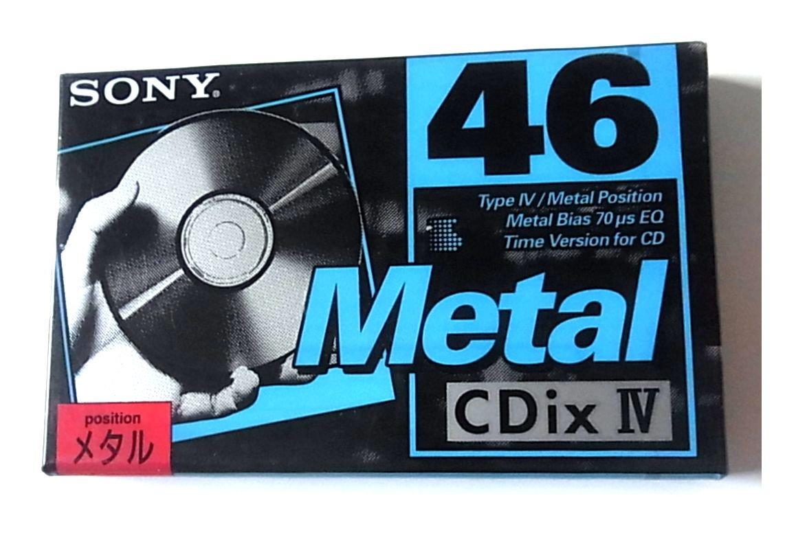 SONY Metal Tape 46 minutes CDixIV Ultrasonic welding prevents sound from becoming muddy C-46CDX4B
SONY Metal Tape 46 minutes CDixIV Ultrasonic welding prevents sound from becoming muddy C-46CDX4B