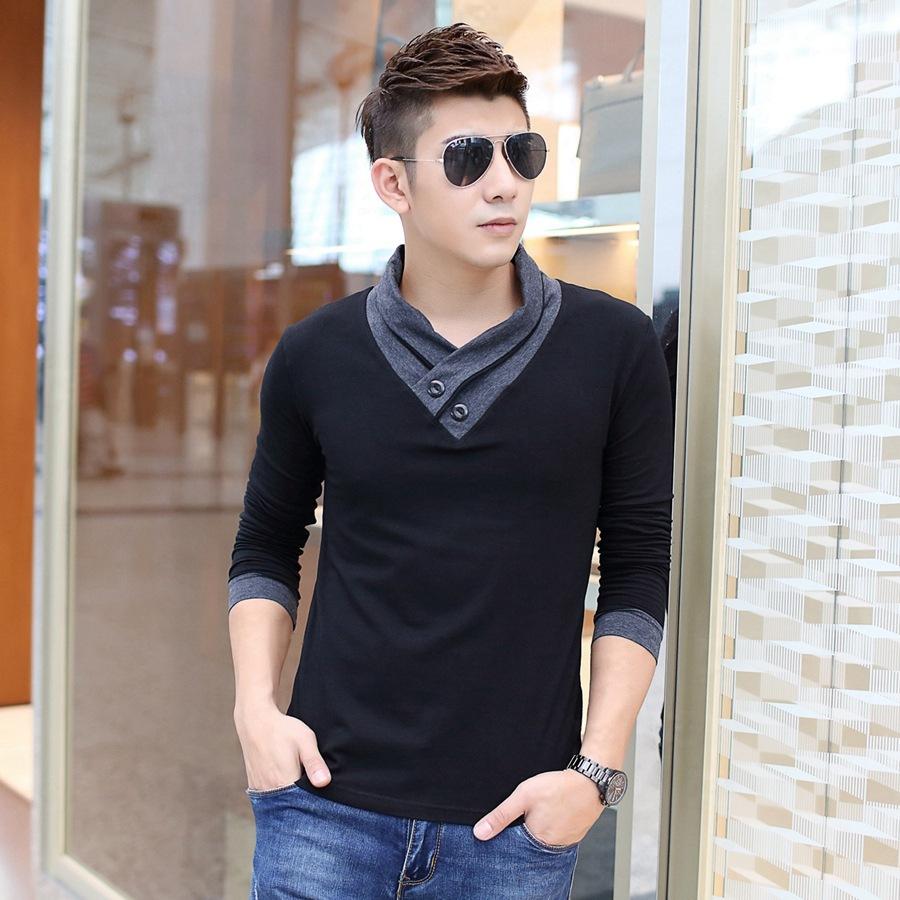 Модная тенденция Slim Fit с длинным рукавом футболка мужская лоскутный воротник футболка V-образный вырез мужская футболка хлопковые футболки плюс размер 5XL M чёрный
Модная тенденция Slim Fit с длинным рукавом футболка мужская лоскутный воротник футболка V-образный вырез мужская футболка хлопковые футболки плюс размер 5XL M чёрный