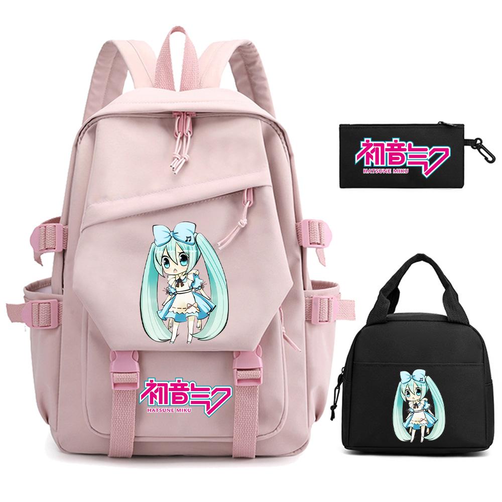 3Pcs/set Cartoon Hatsune Miku Printed Backpack for Teenger Children Student Schoolbag Girl Gift Women Large Capacity Waterproof Travel Bag Mochila
3Pcs/set Cartoon Hatsune Miku Printed Backpack for Teenger Children Student Schoolbag Girl Gift Women Large Capacity Waterproof Travel Bag Mochila