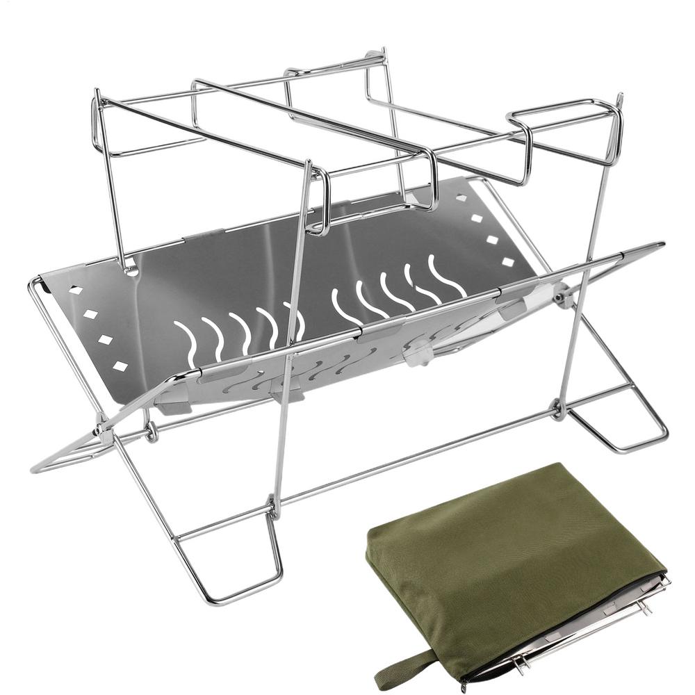 Folding Camping Campfire Grill Stainless Steel Firewood Stove Mini BBQ Rack Outdoor Fire Pit Portable Wood Stove Burner
Folding Camping Campfire Grill Stainless Steel Firewood Stove Mini BBQ Rack Outdoor Fire Pit Portable Wood Stove Burner