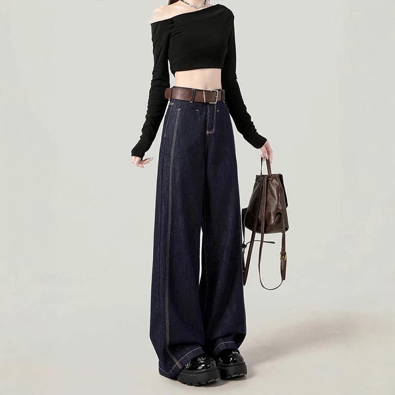 Women s Dark Blue High-Waisted Wide-Leg Jeans - Vintage Autumn/Winter 2024 Denim Pants S
Women s Dark Blue High-Waisted Wide-Leg Jeans - Vintage Autumn/Winter 2024 Denim Pants S