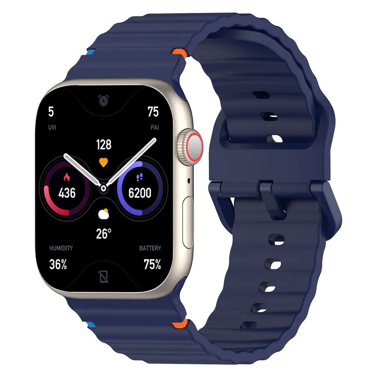 Silicone Sport Straps For Apple Watch Band 45mm 44mm 46mm 41mm 49mm 40 42mm correa bracelet iwatch series 10 7 8 se 6 9 ultra 2 38 40 41mm S10-42mm
Silicone Sport Straps For Apple Watch Band 45mm 44mm 46mm 41mm 49mm 40 42mm correa bracelet iwatch series 10 7 8 se 6 9 ultra 2 38 40 41mm S10-42mm