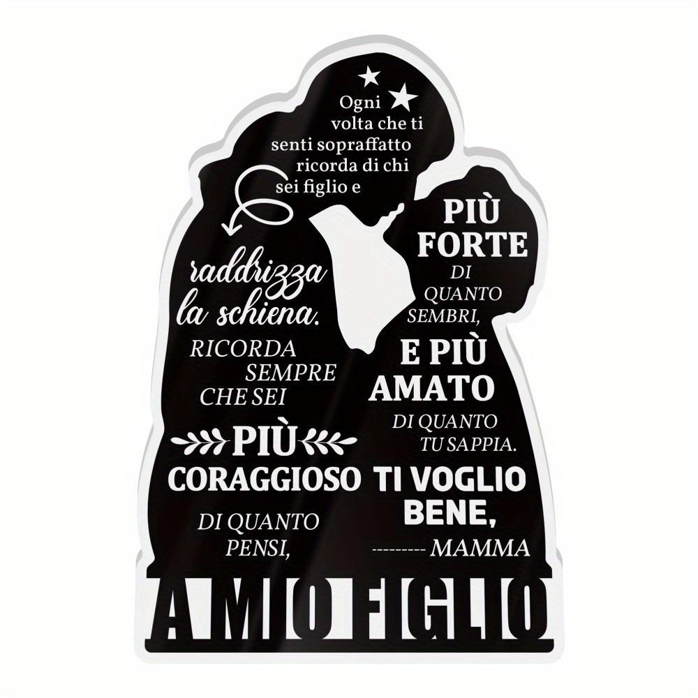 Putuo Decor 1pc Italian Acrylic Sign Table Decor, to My Son: Whenever You Feel Overwhelmed, Remember Who You Are and Straighten Your Back 15.7*10.5cm
Putuo Decor 1pc Italian Acrylic Sign Table Decor, to My Son: Whenever You Feel Overwhelmed, Remember Who You Are and Straighten Your Back 15.7*10.5cm