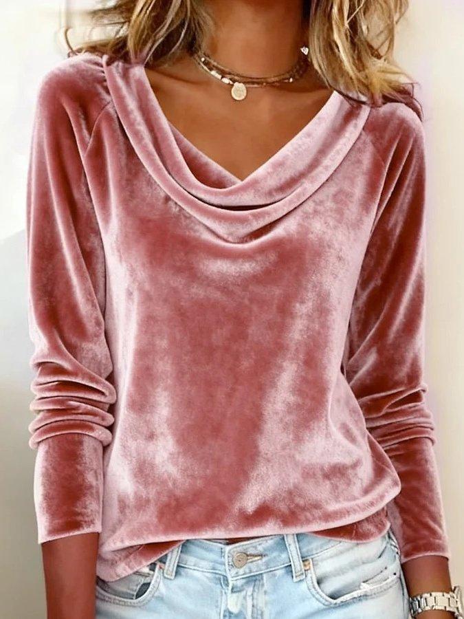European and American fashion women s clothing new solid color swinging collar long-sleeved sexy velvet T-shirt XXL рожевий
European and American fashion women s clothing new solid color swinging collar long-sleeved sexy velvet T-shirt XXL рожевий