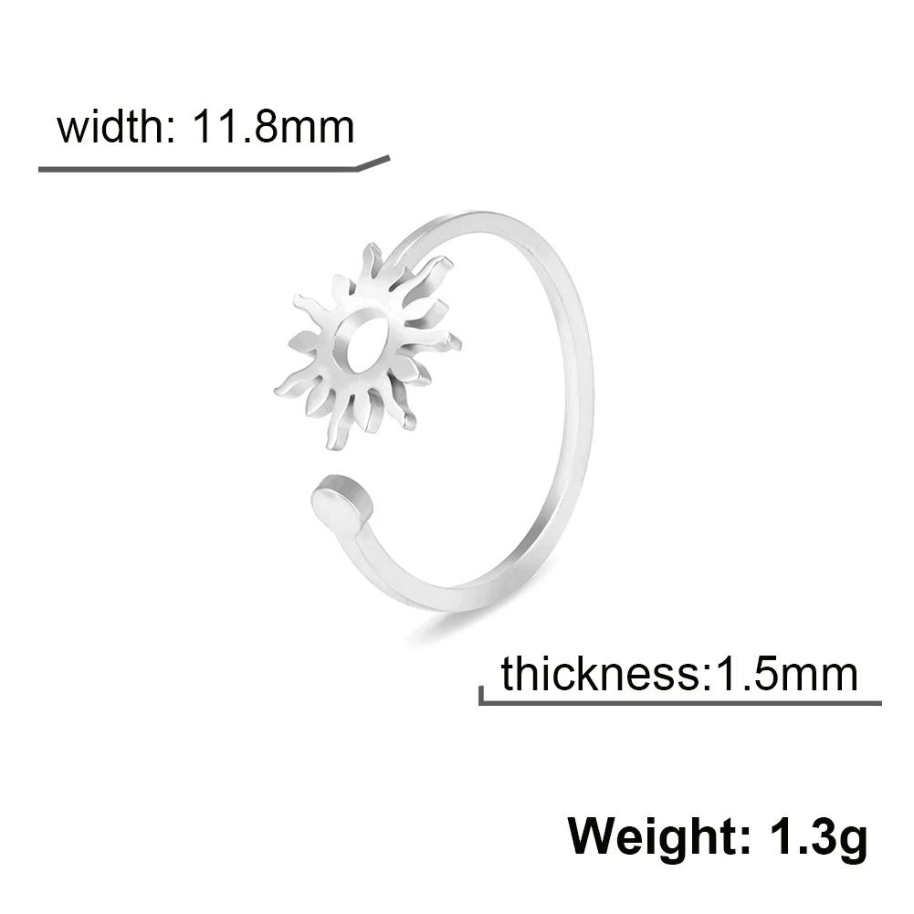 Teamer Adjustable Sun Ring Stainless Steel Gold Color Open Ring Women Trendy Minimalist Jewelry Party Daily Accessories Gift New
Teamer Adjustable Sun Ring Stainless Steel Gold Color Open Ring Women Trendy Minimalist Jewelry Party Daily Accessories Gift New