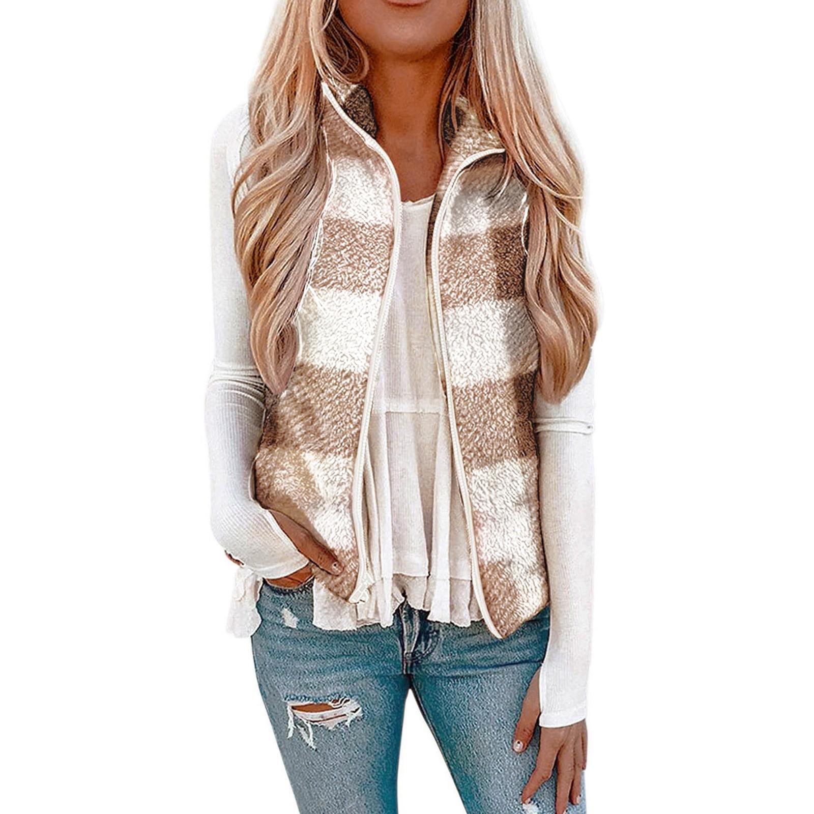 Женский жилет с карманом на молнии и плюшевым принтом в клетку тай-дай с леопардовым принтом L хаки
Женский жилет с карманом на молнии и плюшевым принтом в клетку тай-дай с леопардовым принтом L хаки