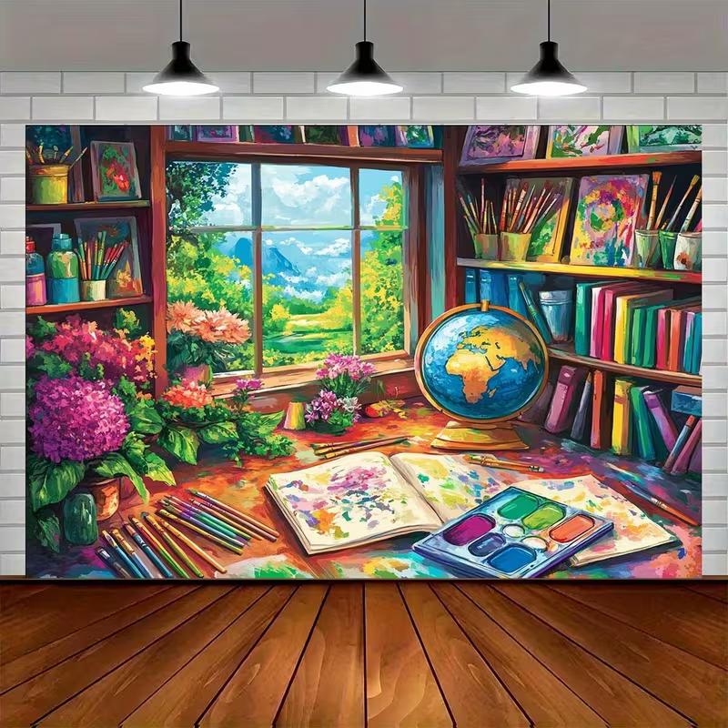 2D Artistic Workspace Backdrop Colorful Paintbrushes & Globe Photography Background 47.2x31.5inch/120*80cm
2D Artistic Workspace Backdrop Colorful Paintbrushes & Globe Photography Background 47.2x31.5inch/120*80cm