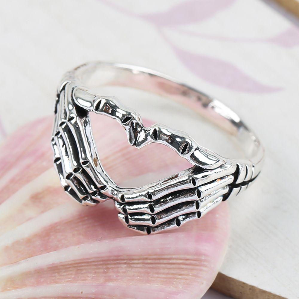 Hollow Punk Women Unisex Multi Size Silver Plated Korean Style Ring Hand with Heart Men Finger Ring 10
Hollow Punk Women Unisex Multi Size Silver Plated Korean Style Ring Hand with Heart Men Finger Ring 10