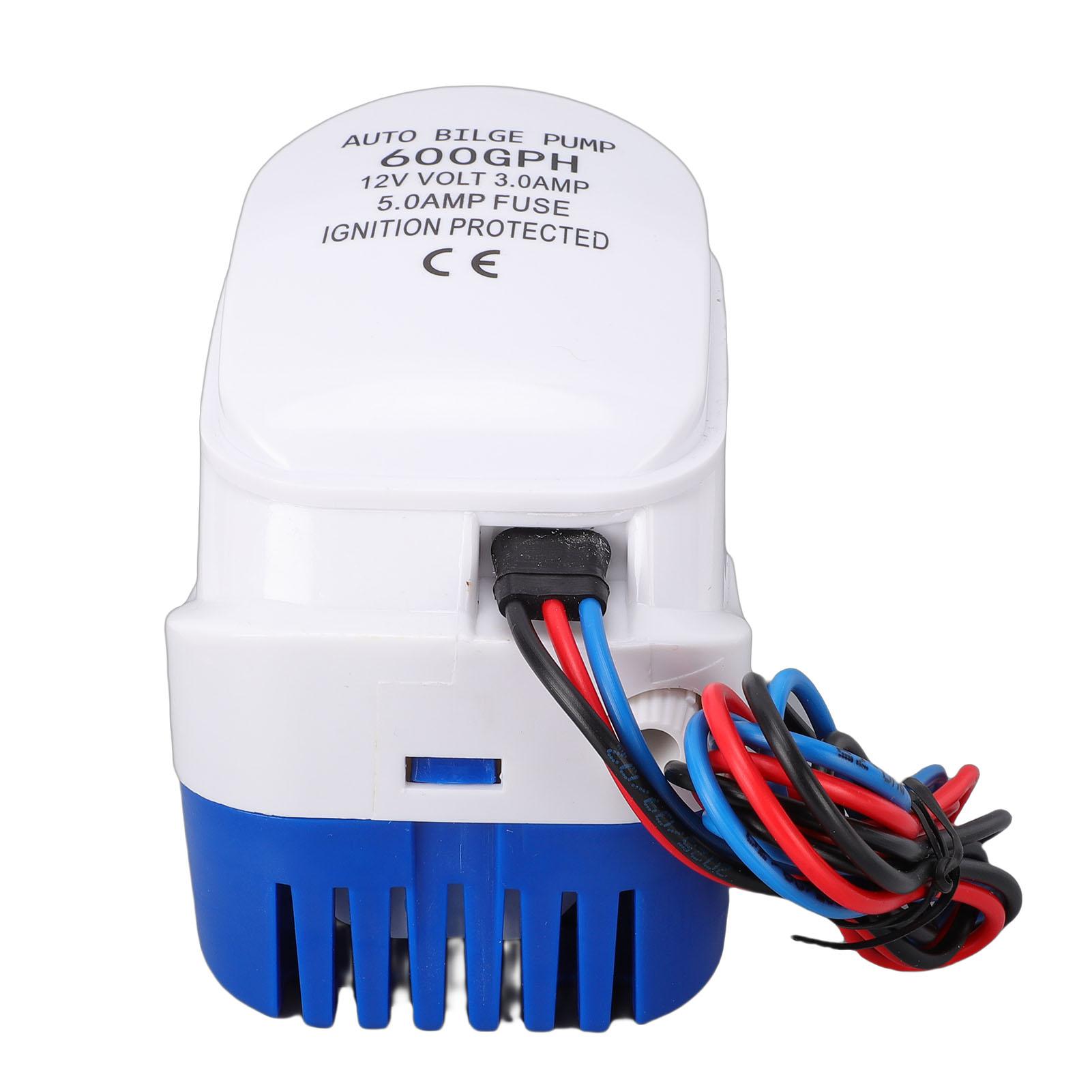 600GPH Automatic Submersible Pump Boat Bilge Water Pump with Float Switch 3 4 Inch Outlet
600GPH Automatic Submersible Pump Boat Bilge Water Pump with Float Switch 3 4 Inch Outlet