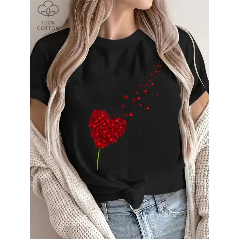 Женская футболка с 3D-принтом с цветочными узорами в форме сердца, милый игривый повседневный топ, футболка с круглым вырезом L
Женская футболка с 3D-принтом с цветочными узорами в форме сердца, милый игривый повседневный топ, футболка с круглым вырезом L