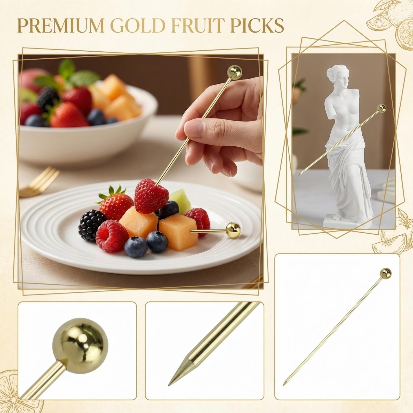 Stainless Steel Fruit Swab Fruit Needle One Size золотой
Stainless Steel Fruit Swab Fruit Needle One Size золотой
